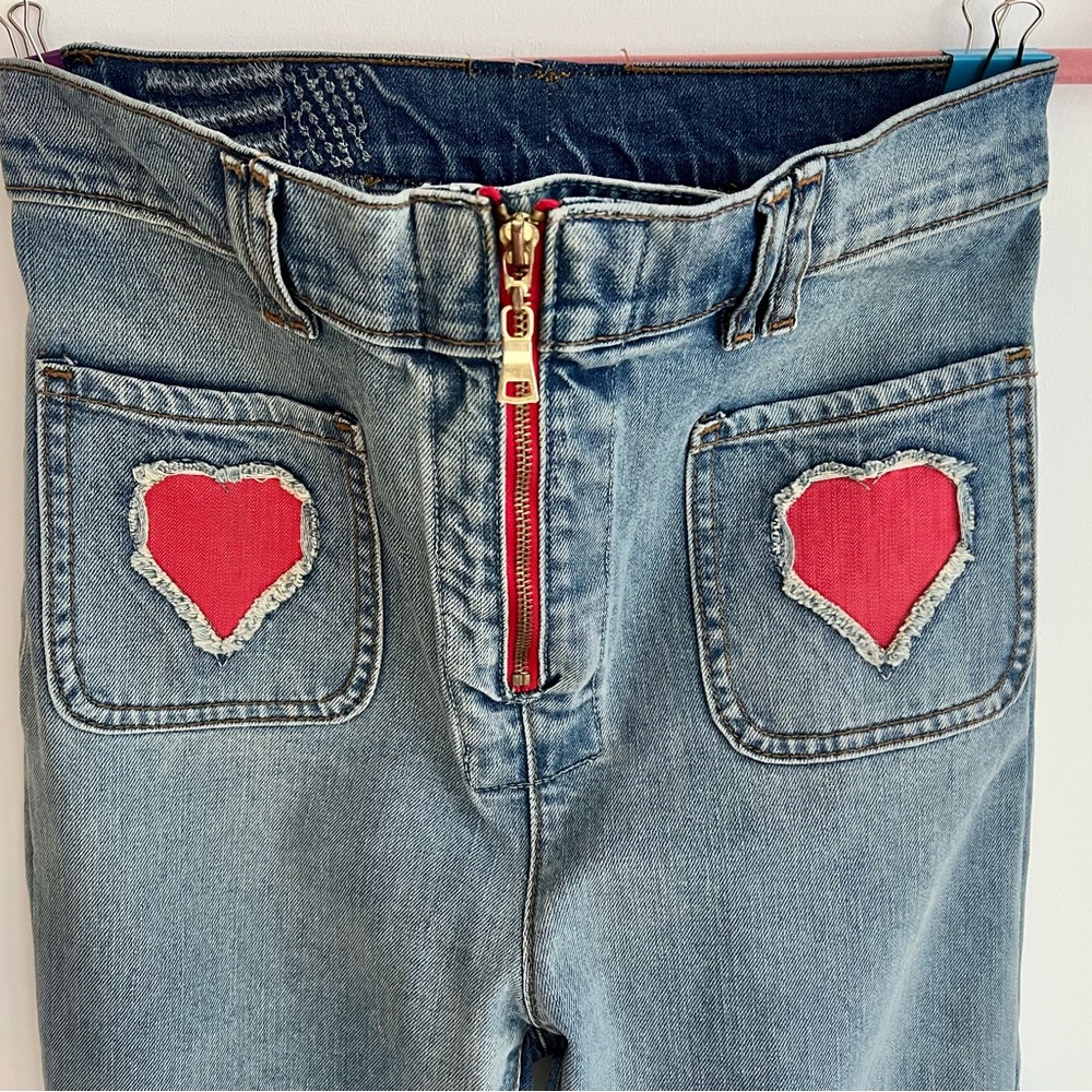 Revice Denim Jeans with Red Hearts - Picture 4 of 8